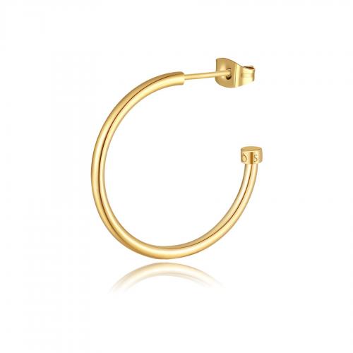 Orecchino dorato singolo ad anello serie Happy Ears