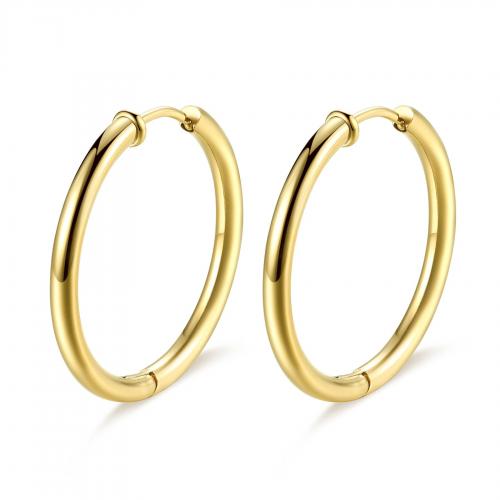 Orecchini dorati ad anello serie Happy Ears 27,6 mm.