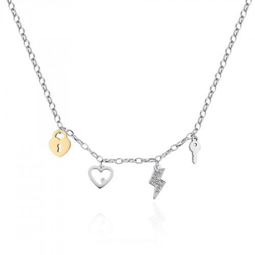 Collana serie Happy con 4 ciondoli