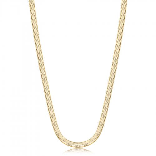 Collana dorata serie Chunky a maglia piatta