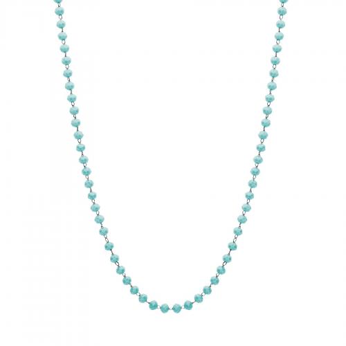 Collana serie Happy con cristalli turchese