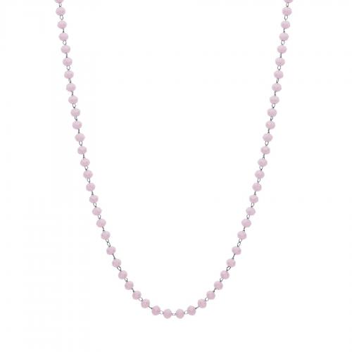 Collana serie Happy con cristalli rosa