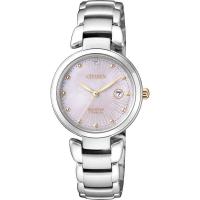 Eco-Drive solo tempo donna in Supertitanio con diamante