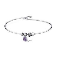 Bracciale rigido serie Lucky Light con farfalla