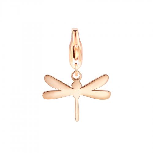 Charm rosa serie Happy a libellula