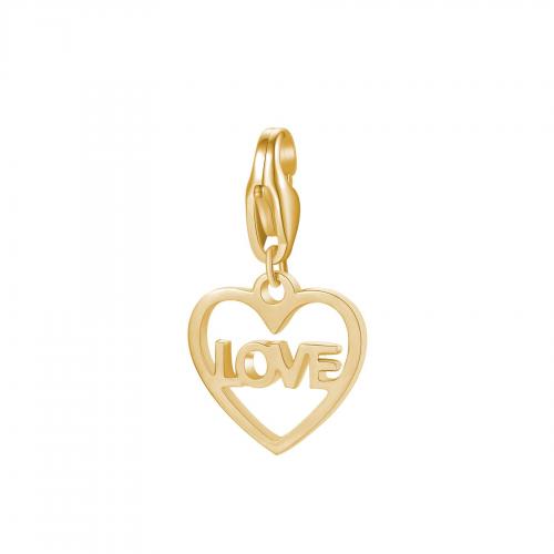 Charm dorato serie Happy a cuore "Love"