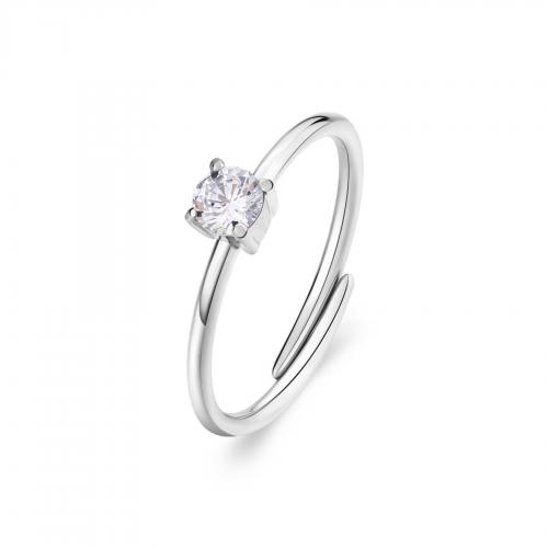 Anello serie Dazzly con cristallo trasparente