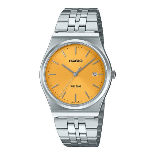 Orologio analogico unisex, quadrante giallo