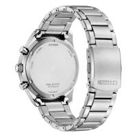 Cronografo Eco-Drive in acciaio, quadrante nero