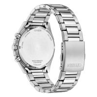 Cronografo Eco-Drive in acciaio, quadrante nero