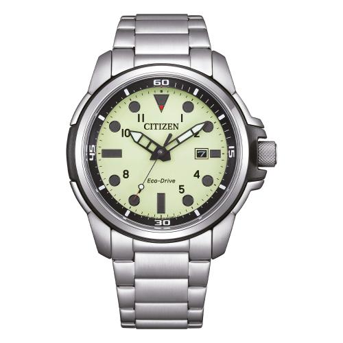 Eco-Drive serie Sea Land solo tempo, quadrante giallo