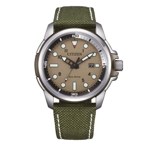 Eco-Drive serie Sea Land solo tempo, quadrante marrone