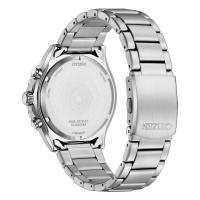 Cronografo Eco-Drive in acciaio, quadrante blu
