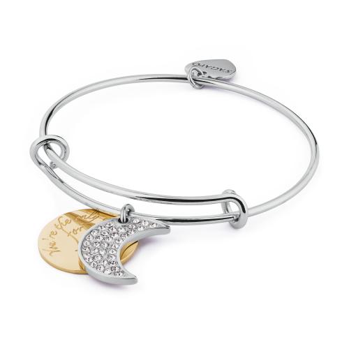 Bracciale rigido serie Fortune con luna