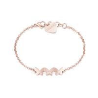 Bracciale rosato serie Trio con farfalle