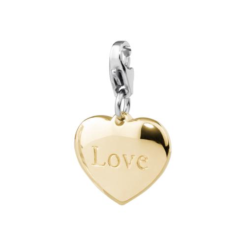 Charm dorato serie Happy a cuore