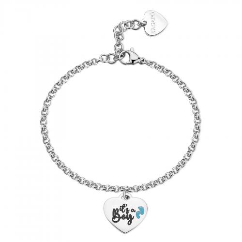 Bracciale serie Be My Family con cuore "It's a boy"