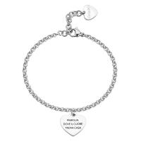 Bracciale serie Be My Family "Family" con cuore