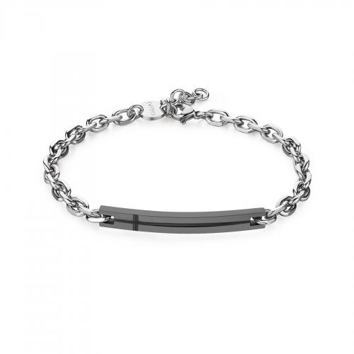Bracciale serie Proud con piastra nera