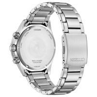Cronografo Eco-Drive in acciaio, quadrante blu