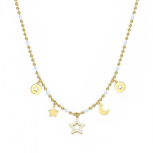 Collana dorata serie Vibes con stelle e luna