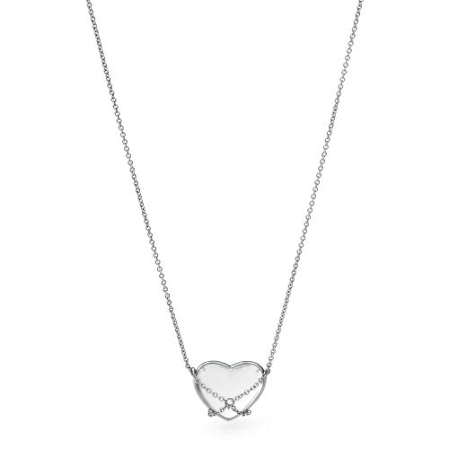 Collana serie Saint Louis con cuore trasparente
