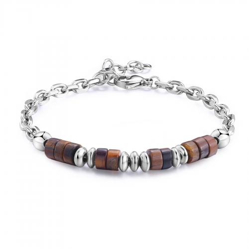 Bracciale serie Riot con occhio di tigre