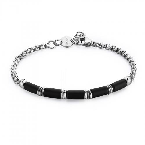 Bracciale serie Riot con cilindri in onice