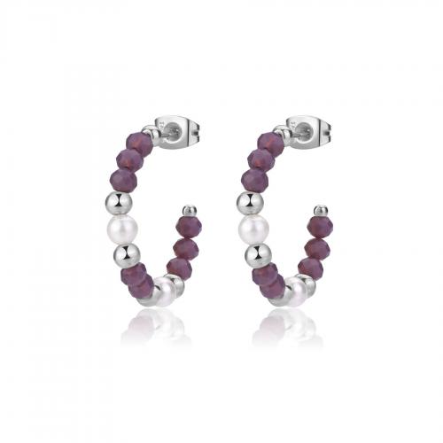 Orecchini ad anello serie Glint, viola