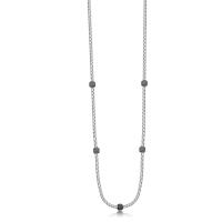 Collana serie Ripple con 5 cilindretti neri zigrinati