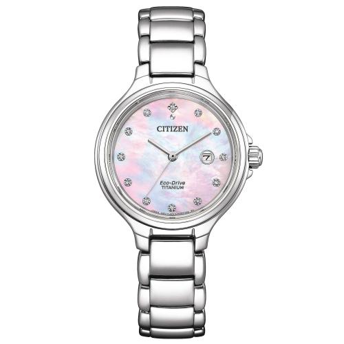 Eco-Drive solo tempo donna in Super Titanio con diamanti