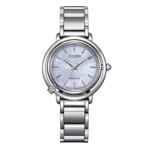 Eco-Drive serie Arcly solo tempo donna acciaio, diamanti