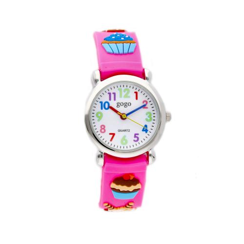 Orologio bambina rosa con dolci