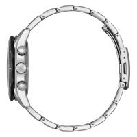 Cronografo Eco-Drive, acciaio, nero
