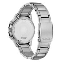 Cronografo Eco-Drive, acciaio, nero