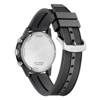 Cronografo Eco-Drive, nero, cinturino gomma