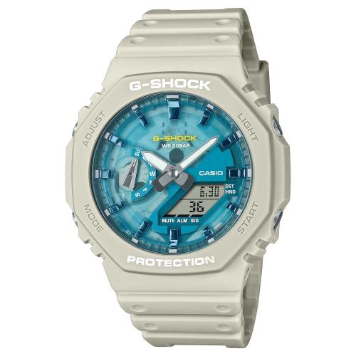G-Shock serie GA-2100,beige/azzurro