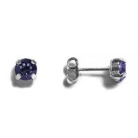 Orecchini in argento con cristallo blu
