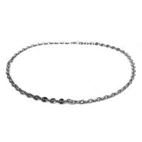 Collana in acciaio a maglia marina, cm. 55