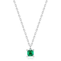 Collana serie Tricky con cristallo verde