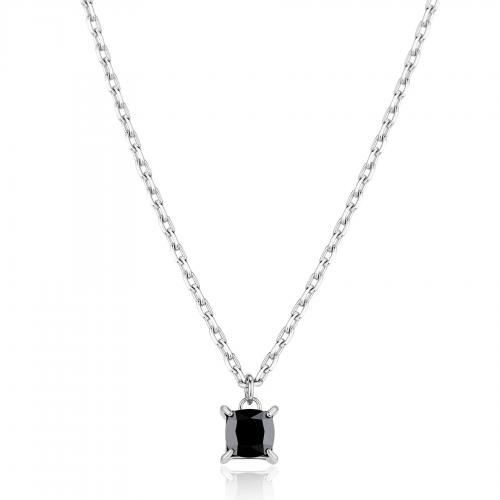 Collana serie Tricky con cristallo nero