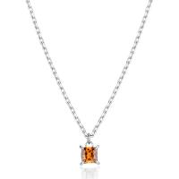 Collana serie Tricky con cristallo color ambra