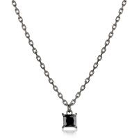 Collana serie Tricky nera con cristallo nero