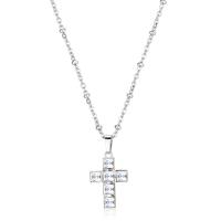 Collana serie Arcadia con croce con cristalli