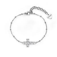 Bracciale serie Arcadia con croce con cristalli