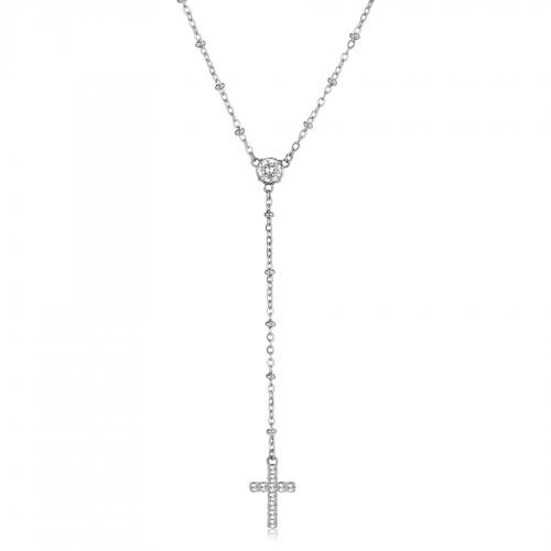 Collana cravattino serie Dazzly con croce
