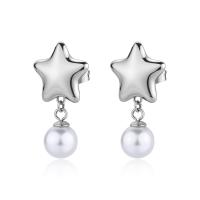 Orecchini serie Stellar a stella con perla pendente