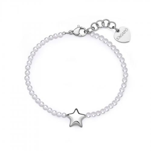 Bracciale di perle serie Stellar con stella