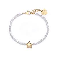 Bracciale dorato di perle serie Stellar con stella