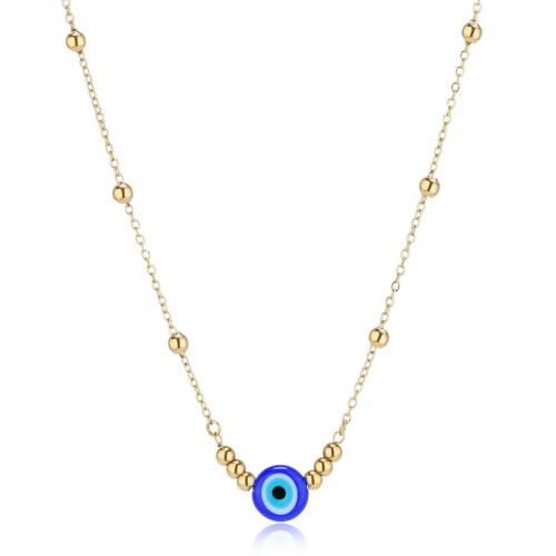 Collana dorata serie Witch con occhio di Nazar centrale